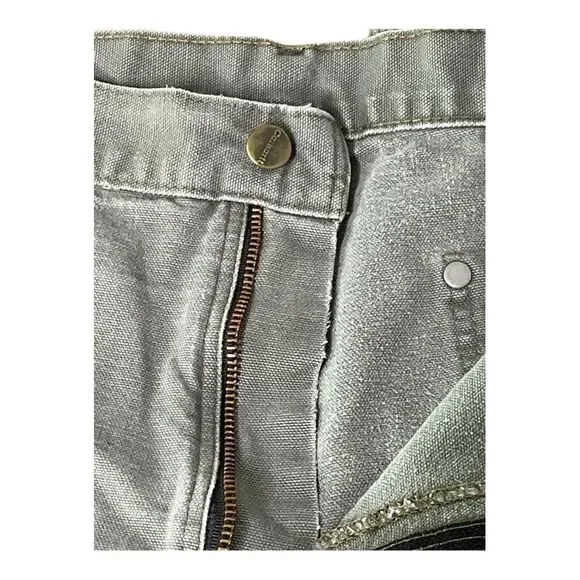 Carhartt Canvas Carpenter Distressed Cargo Pants Size W34/L32 - Picture 10 of 15